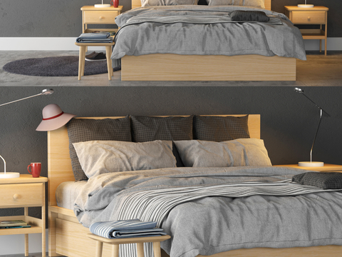 Ikea Log Style double bed