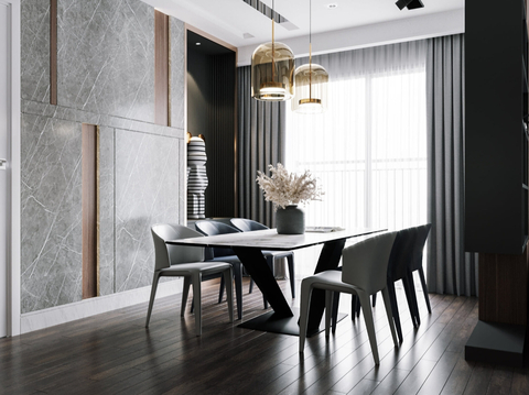 High-class gray DiningRoom