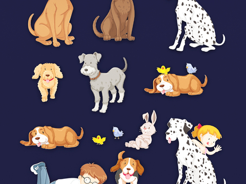 Cartoon pet dog illustration