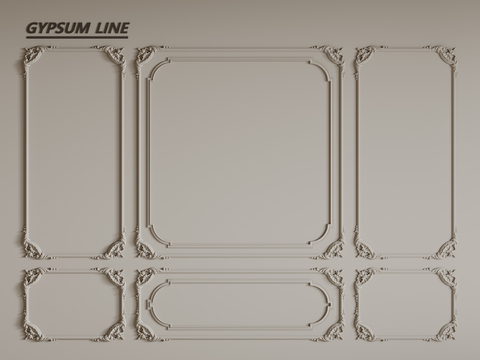 French line gypsum line gypsum line Wall PU line