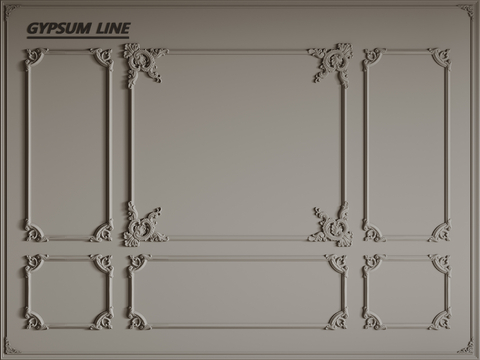 French line carved plaster line plaster line Wall PU line