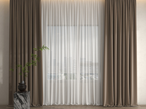 Plain curtain gauze curtain