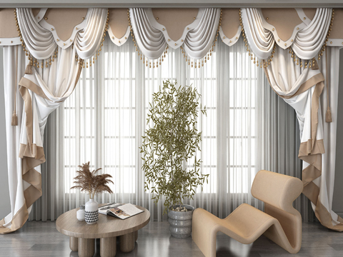 European-style curtains