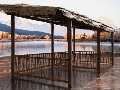 Quiet pavilion awning canopy car shed grass shed