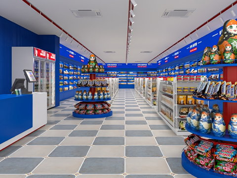 Modern Russian Imported snack shop Russian doll