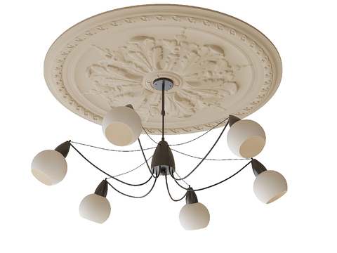 French multi-head chandelier