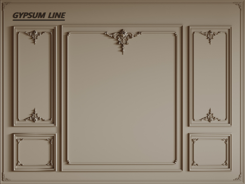 French lines carved plaster line Wall PU lines