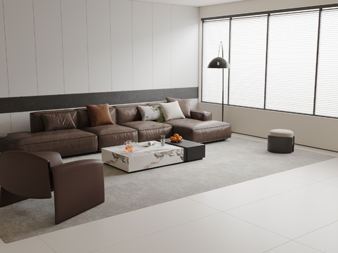 Modern Leather Sofa Sectional Sofa