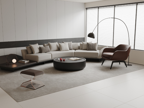 Modern Curved Sofa Sectional Sofa