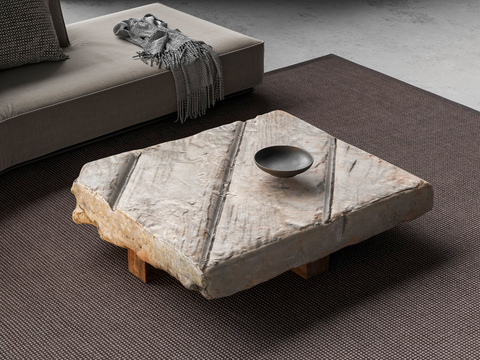 Quiet Stone Tea Table Square Tea Table Rock Tea Table