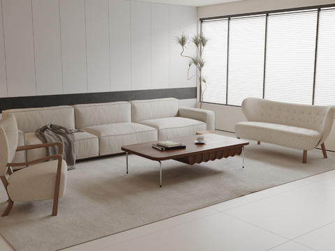 Cream Style three sofa Sectional Sofa