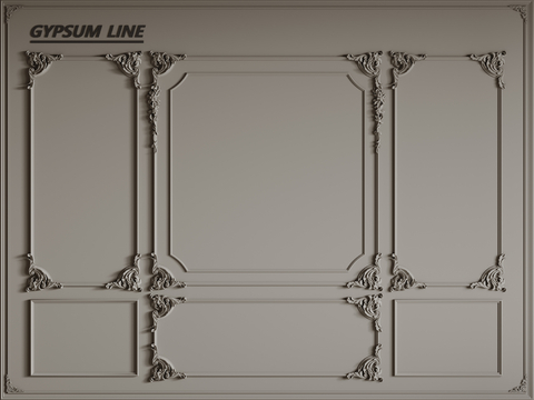 French line carved plaster line plaster line Wall PU line