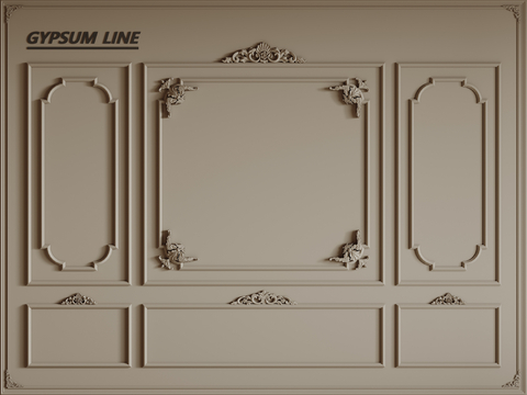 French lines carved plaster line Wall PU lines