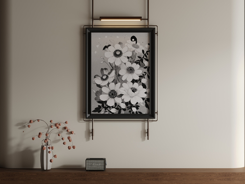 modern black and white painting decorative painting