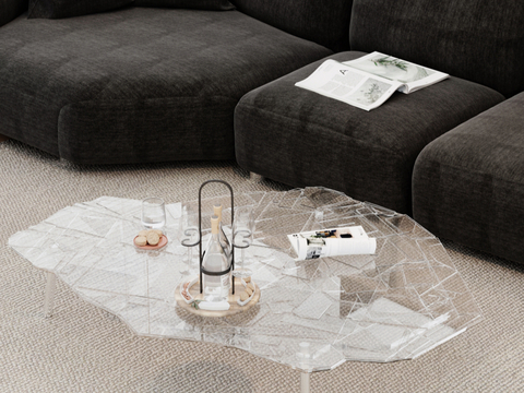 glass coffee table irregular coffee table