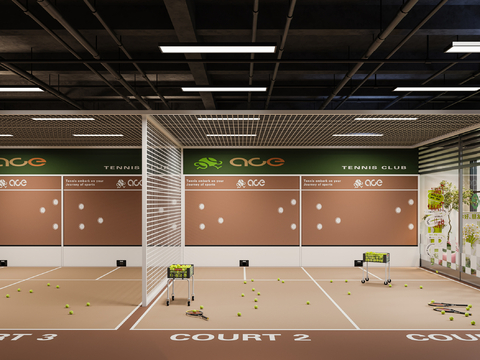 Modern Tennis Training Hall