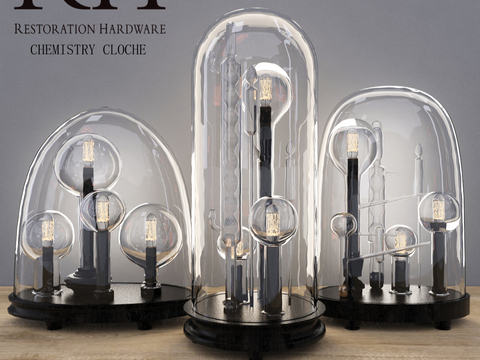 RH Modern Simple Glass Table Lamp