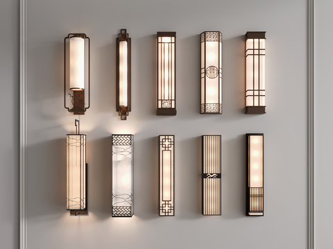 Chinese style wall lamp lattice wall lamp