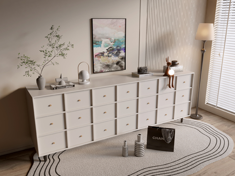 Cream style chest of drawers