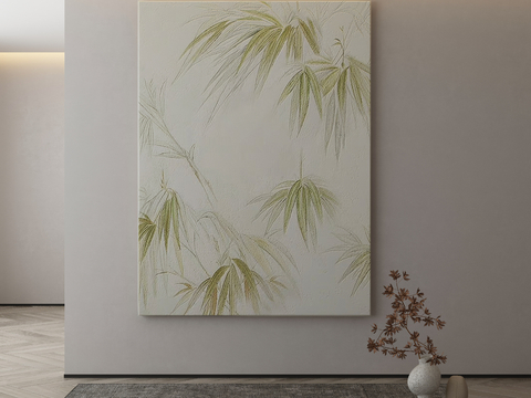 Modern bamboo leaf painting decorative painting