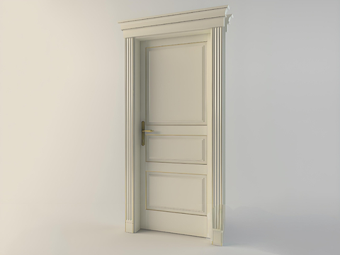 American-style swing door single door