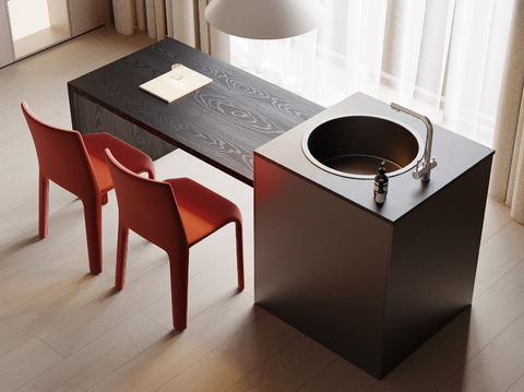 Modern Nakajima Dining Table and Chair