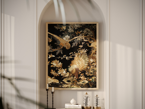 Modern Art Painting Hundred Birds and Phoenix Decorative Painting