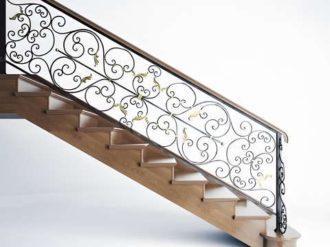 European-style Iron Handrail Stairs