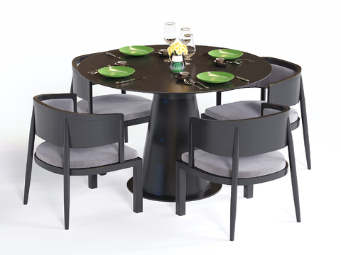 Modern Dining Table and Chair Round Dining Table