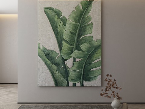 Modern Decorative Painting Banana Leaf Hanging Painting