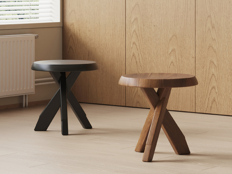 Cosmo Stool Round Stool Low Stool Wooden Stool