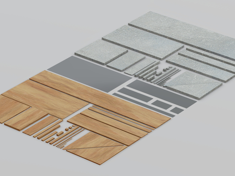 Cement board Wood grain board Building material combination