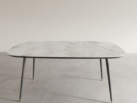 Simple marble dining table