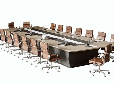 Modern Conference Table and Chair