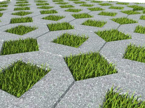 grass-planting brick grass-inlaying brick square brick