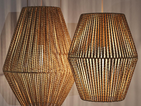 SKLUM Rattan Chandelier Rope Chandelier