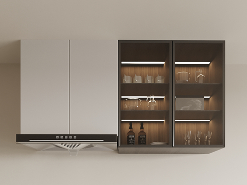 Hanging cabinet Range hood cabinet