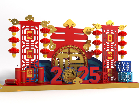 New Chinese Stage Background Art Display