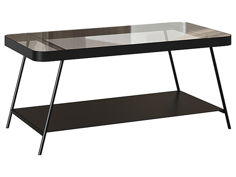 Square coffee table glass coffee table