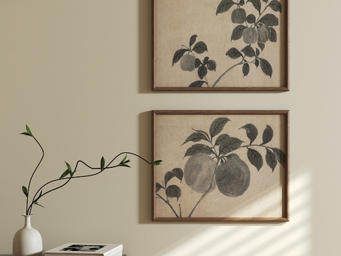 Middle Ancient Plant Painting Decorative Painting