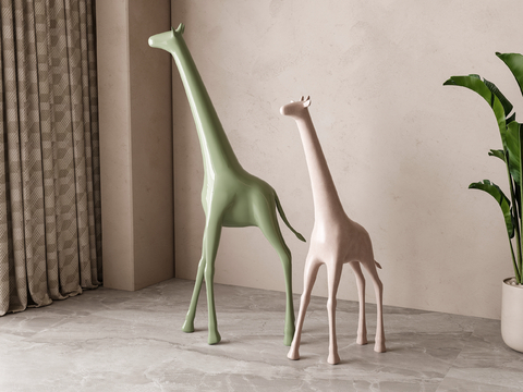 Cartoon Sculpture Giraffe Sculpture