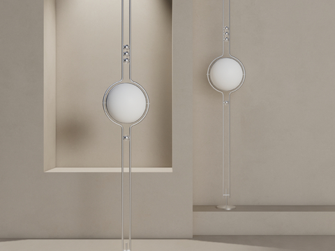 Spherical floor lamp