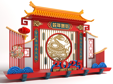 New Chinese Stage Background Art Display