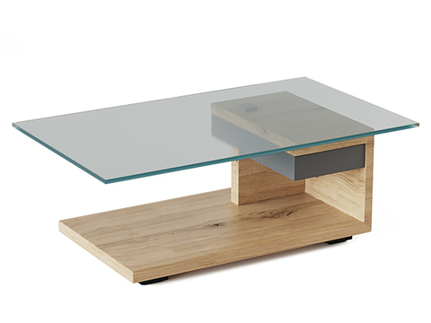 Square coffee table glass coffee table