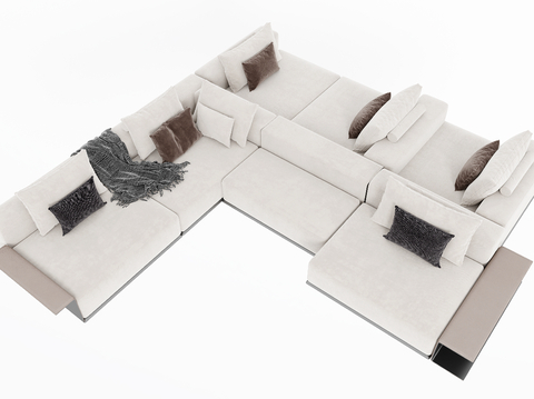 Modern corner sofa multiplayer sofa