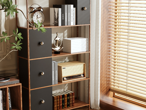 Antique Decorative Cabinet Storage Rack