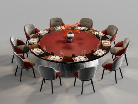 New Chinese Dining Table and Chair Round Dining Table