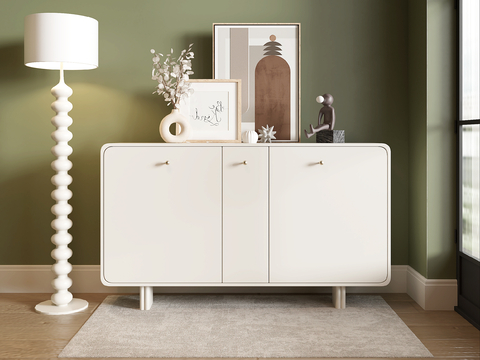 Cream Style Entrance Cabinet Side Cabinet