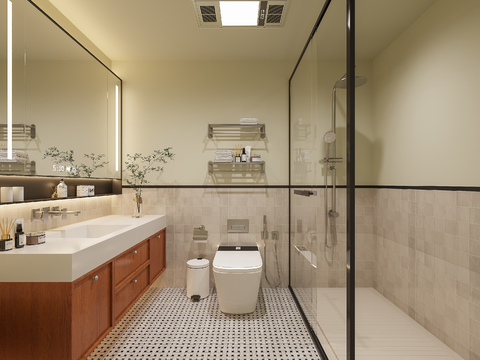 Mid-century Style Toilet Bathroom