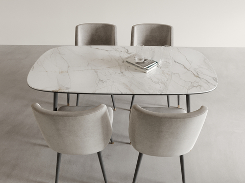 Modern Dining Table and Chair Marble Dining Table